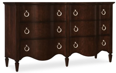 Комод Bella Donna Six-Drawer Dresser Отличный вместительный комод, выполненный в переходном стиле